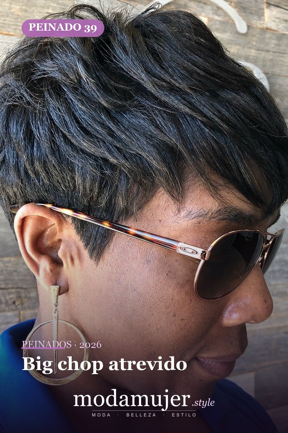 Big chop atrevido — 50 peinados cortos para mujeres negras que roban todas las miradas