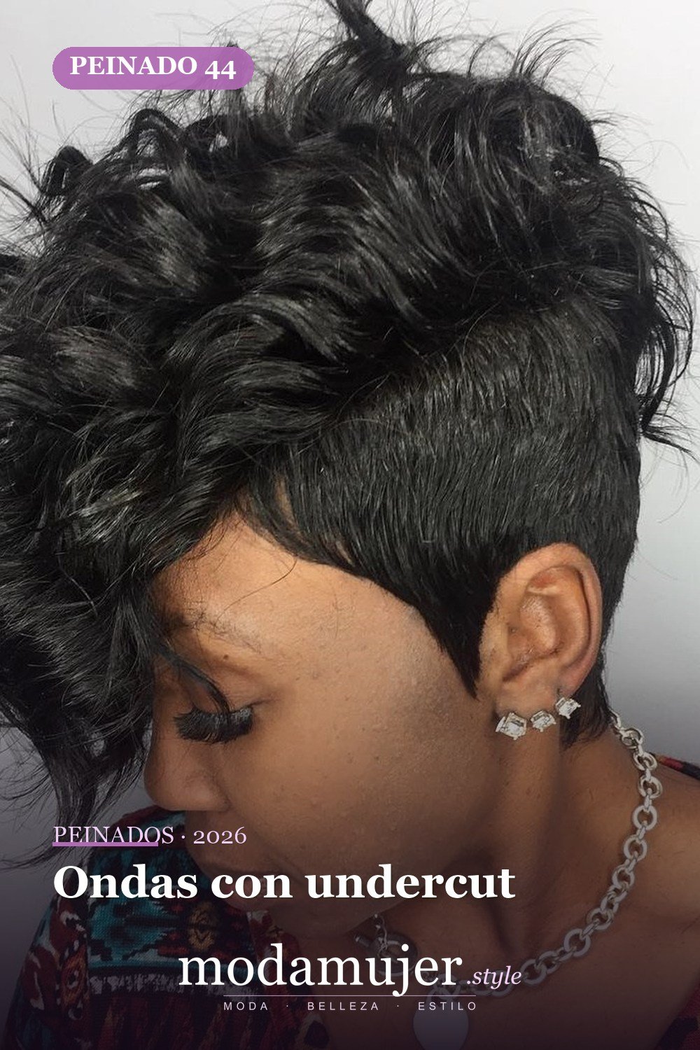 Ondas con undercut — 50 peinados cortos para mujeres negras que roban todas las miradas