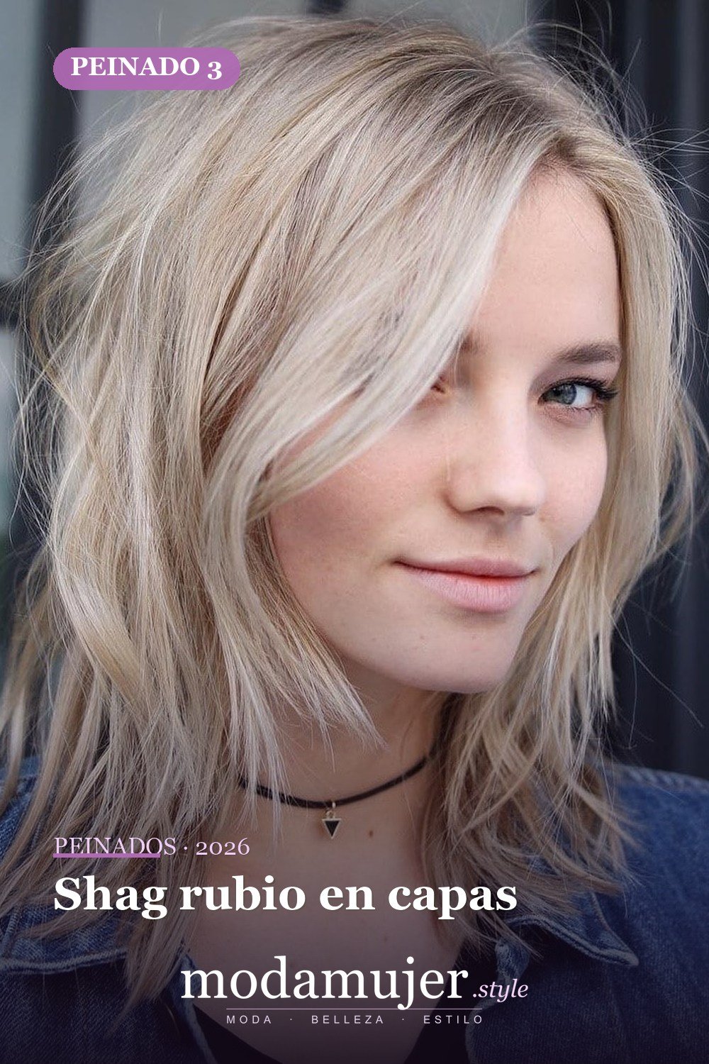 Shag rubio en capas — 50 peinados de longitud media sin falla para cabello fino