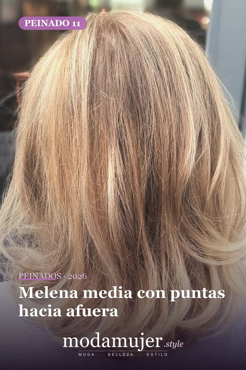Melena media con puntas hacia afuera — 50 peinados de longitud media sin falla para cabello fino