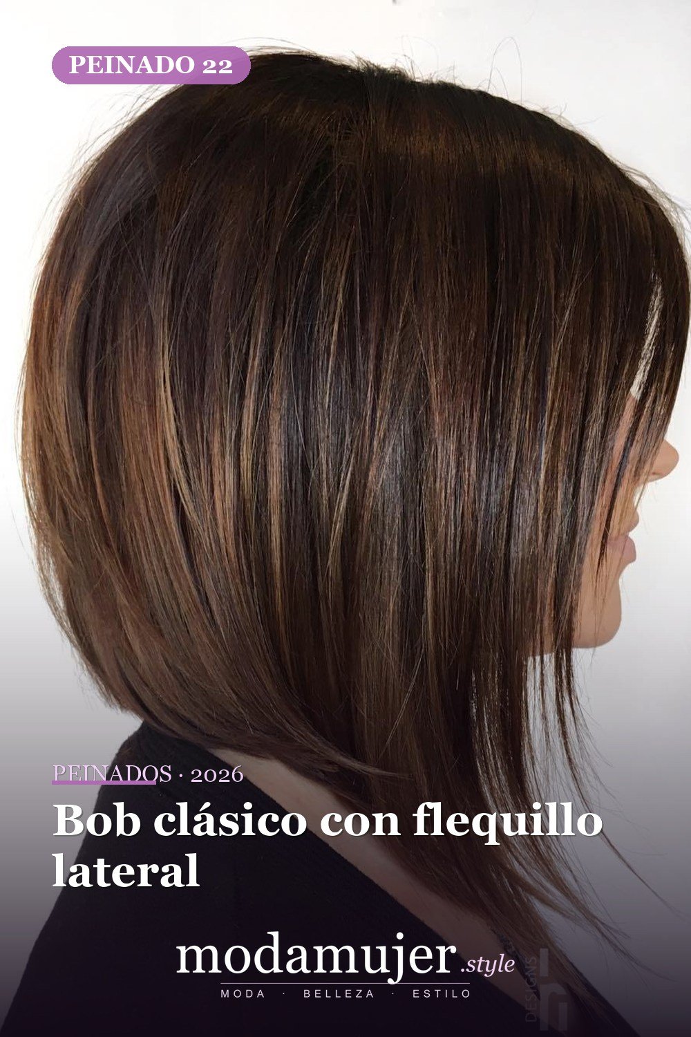 Bob clásico con flequillo lateral — 50 peinados de longitud media sin falla para cabello fino