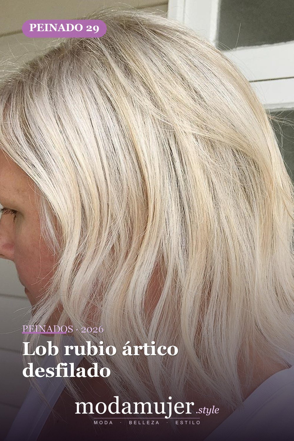Lob rubio ártico desfilado — 50 peinados de longitud media sin falla para cabello fino
