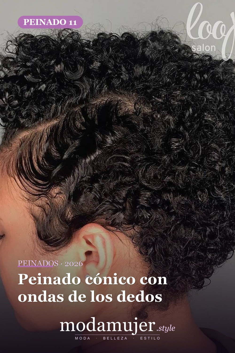 Peinado cónico con ondas de los dedos — 50 peinados impresionantes para cabello natural corto