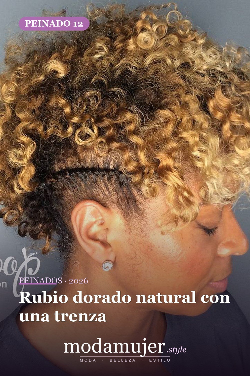 Rubio dorado natural con una trenza — 50 peinados impresionantes para cabello natural corto