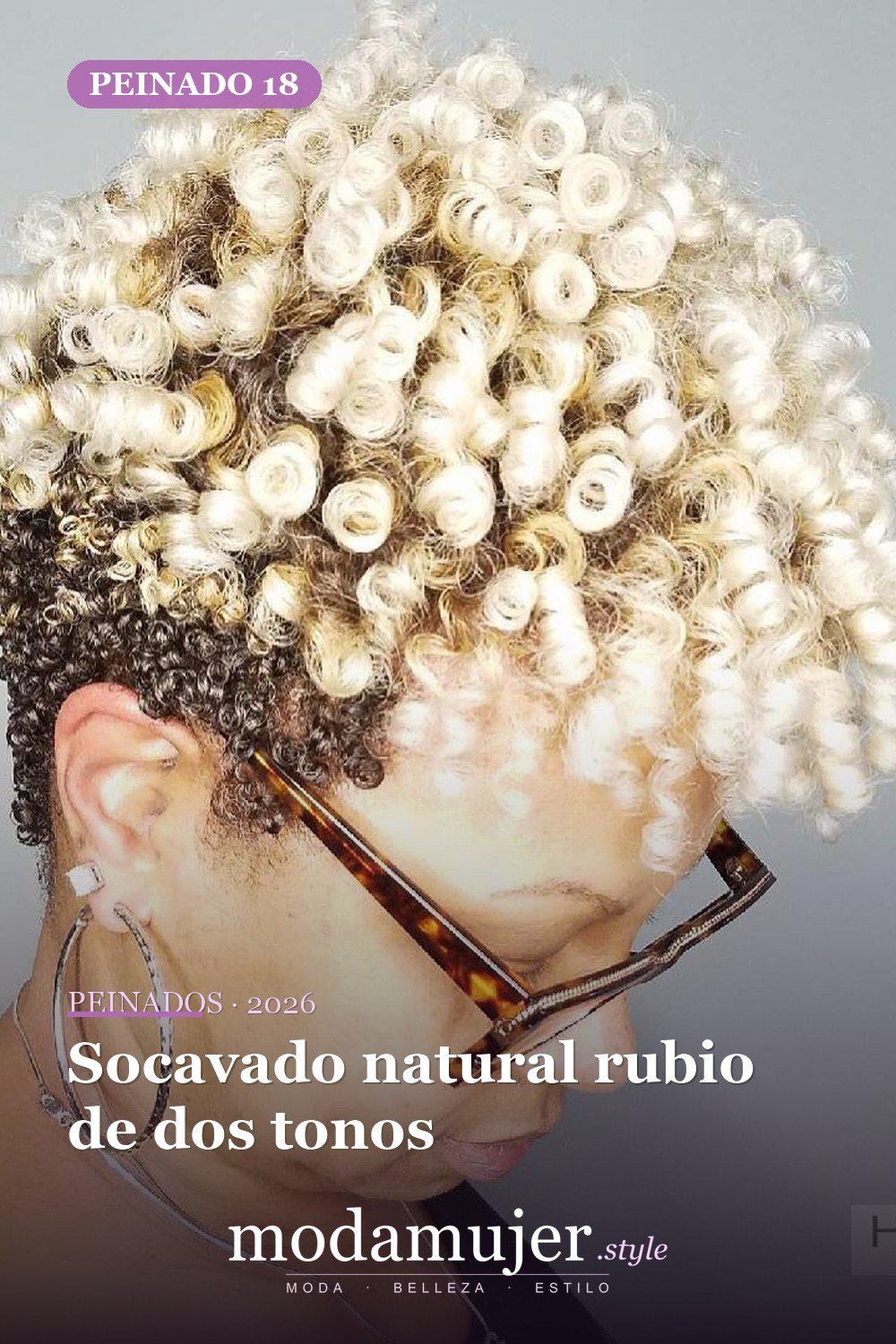 Socavado natural rubio de dos tonos — 50 peinados impresionantes para cabello natural corto