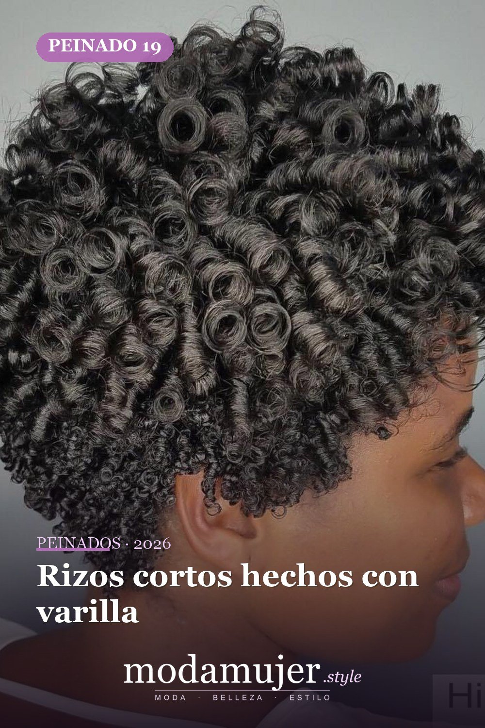 Rizos cortos hechos con varilla — 50 peinados impresionantes para cabello natural corto