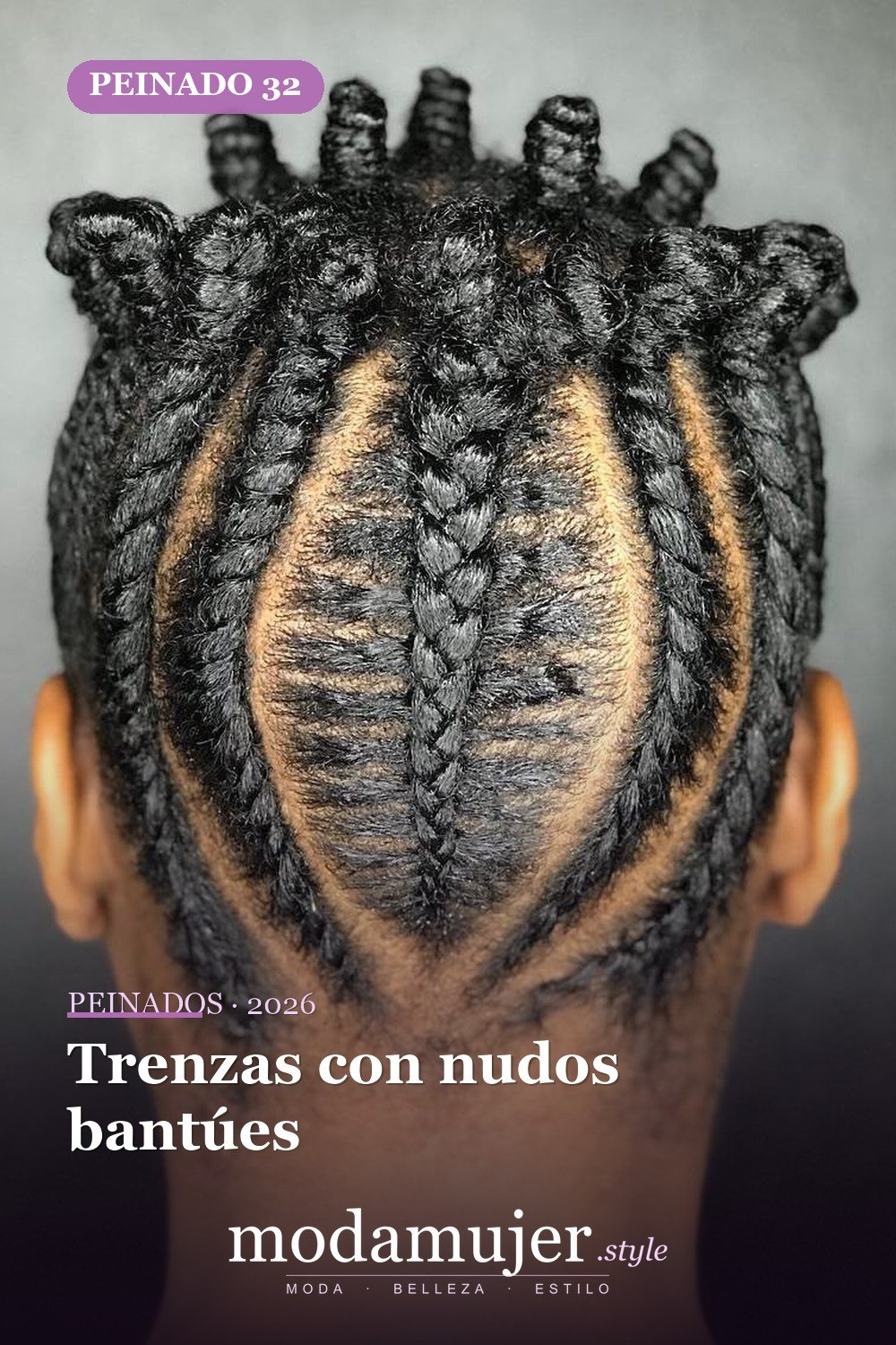 Trenzas con nudos bantúes — 50 peinados impresionantes para cabello natural corto