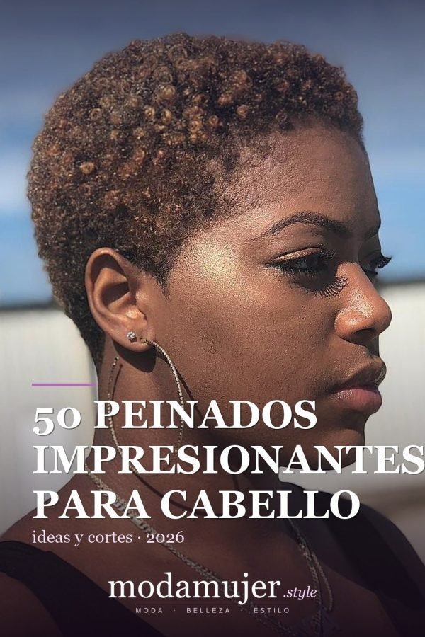 50 peinados impresionantes para cabello natural corto