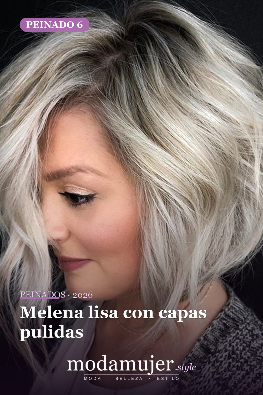 Melena lisa con capas pulidas — 52 fantásticas ideas escalonadas de peinados