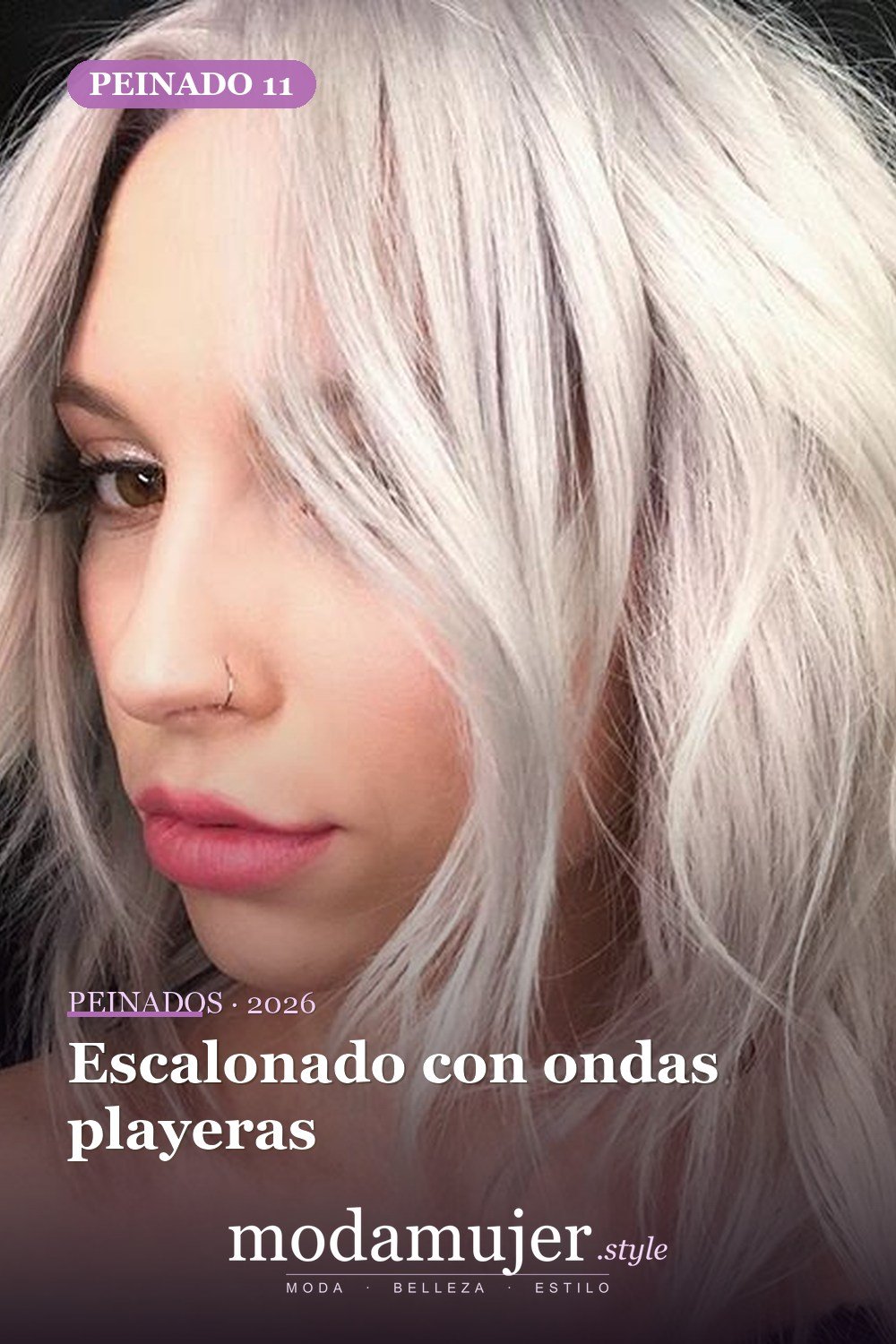 Escalonado con ondas playeras — 52 fantásticas ideas escalonadas de peinados