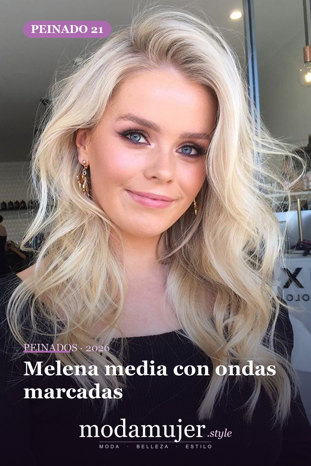 Melena media con ondas marcadas — 52 fantásticas ideas escalonadas de peinados