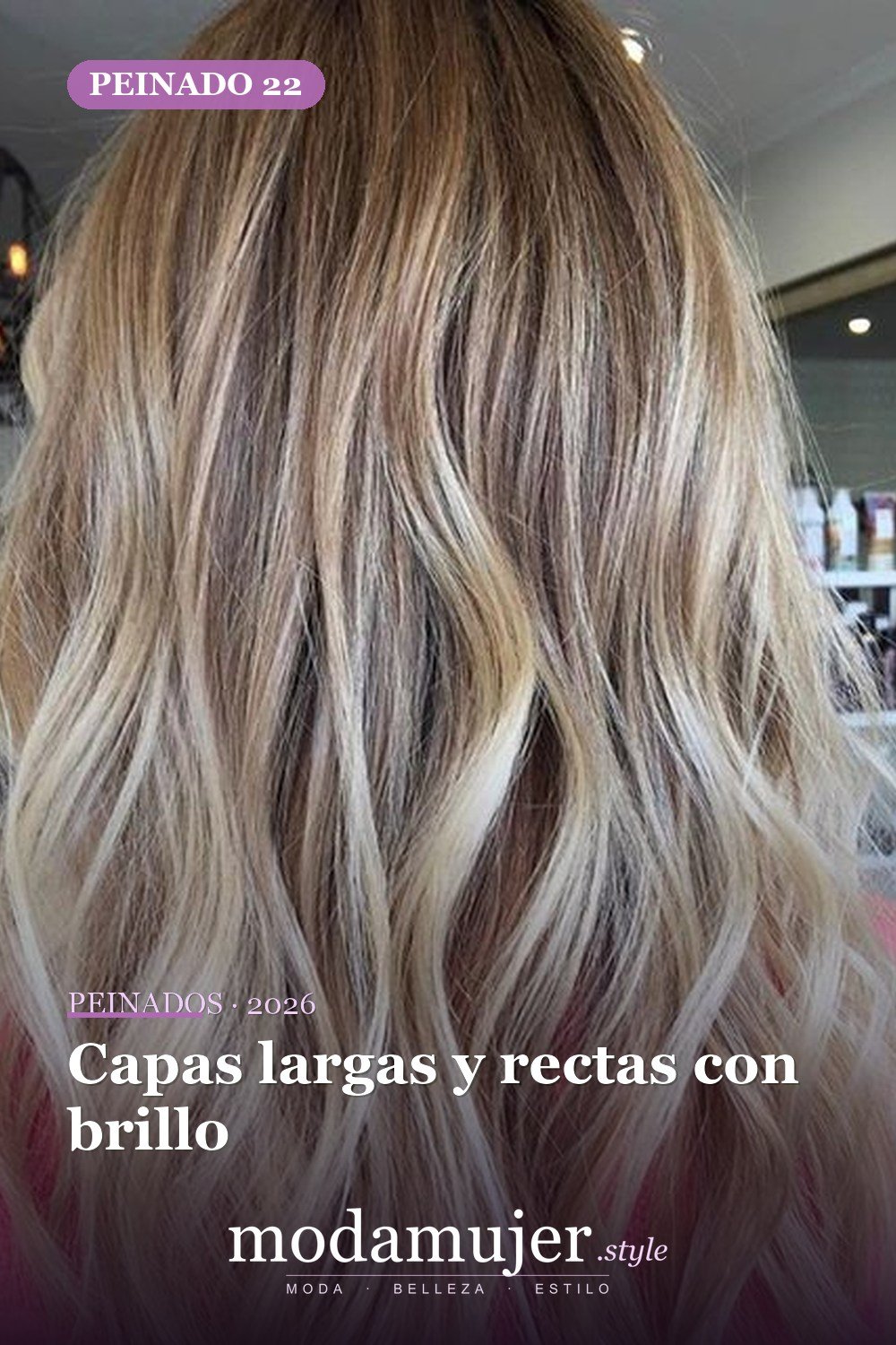 Capas largas y rectas con brillo — 52 fantásticas ideas escalonadas de peinados