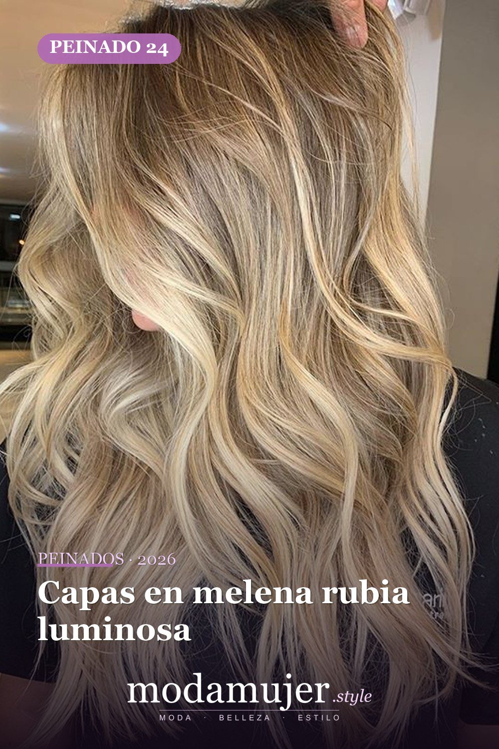 Capas en melena rubia luminosa — 52 fantásticas ideas escalonadas de peinados