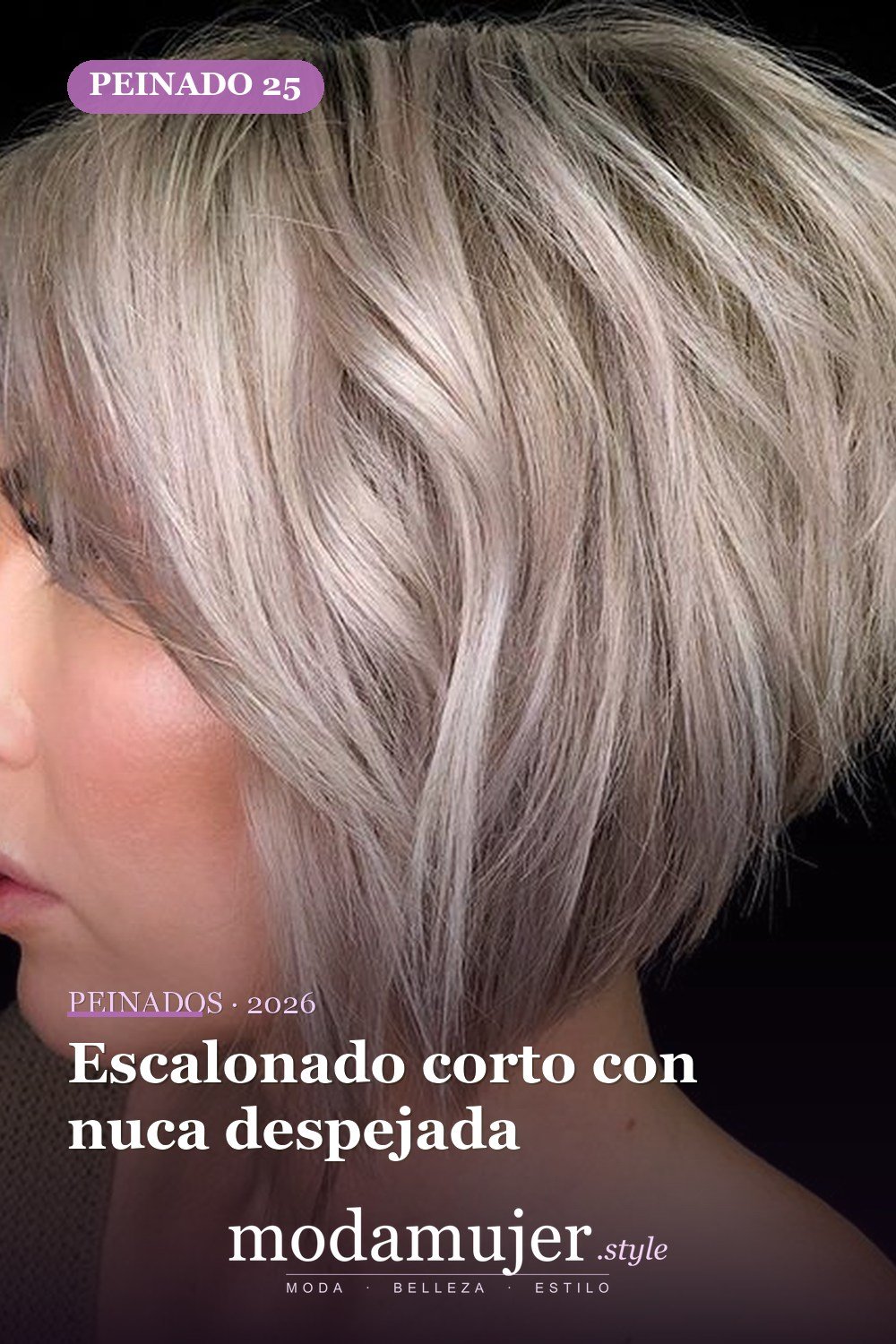 Escalonado corto con nuca despejada — 52 fantásticas ideas escalonadas de peinados