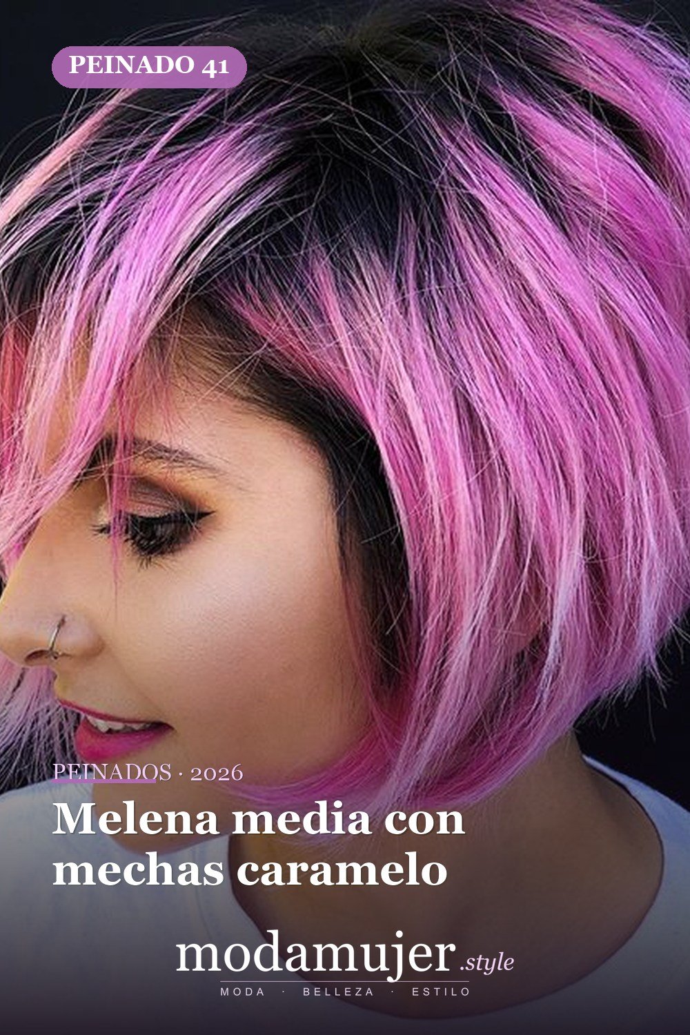Melena media con mechas caramelo — 52 fantásticas ideas escalonadas de peinados