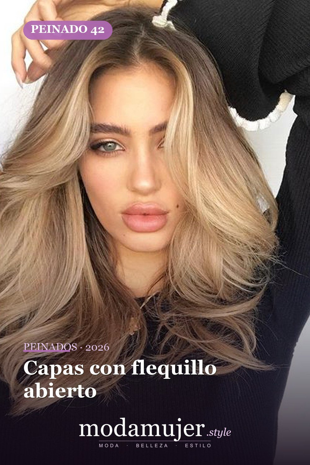 Capas con flequillo abierto — 52 fantásticas ideas escalonadas de peinados