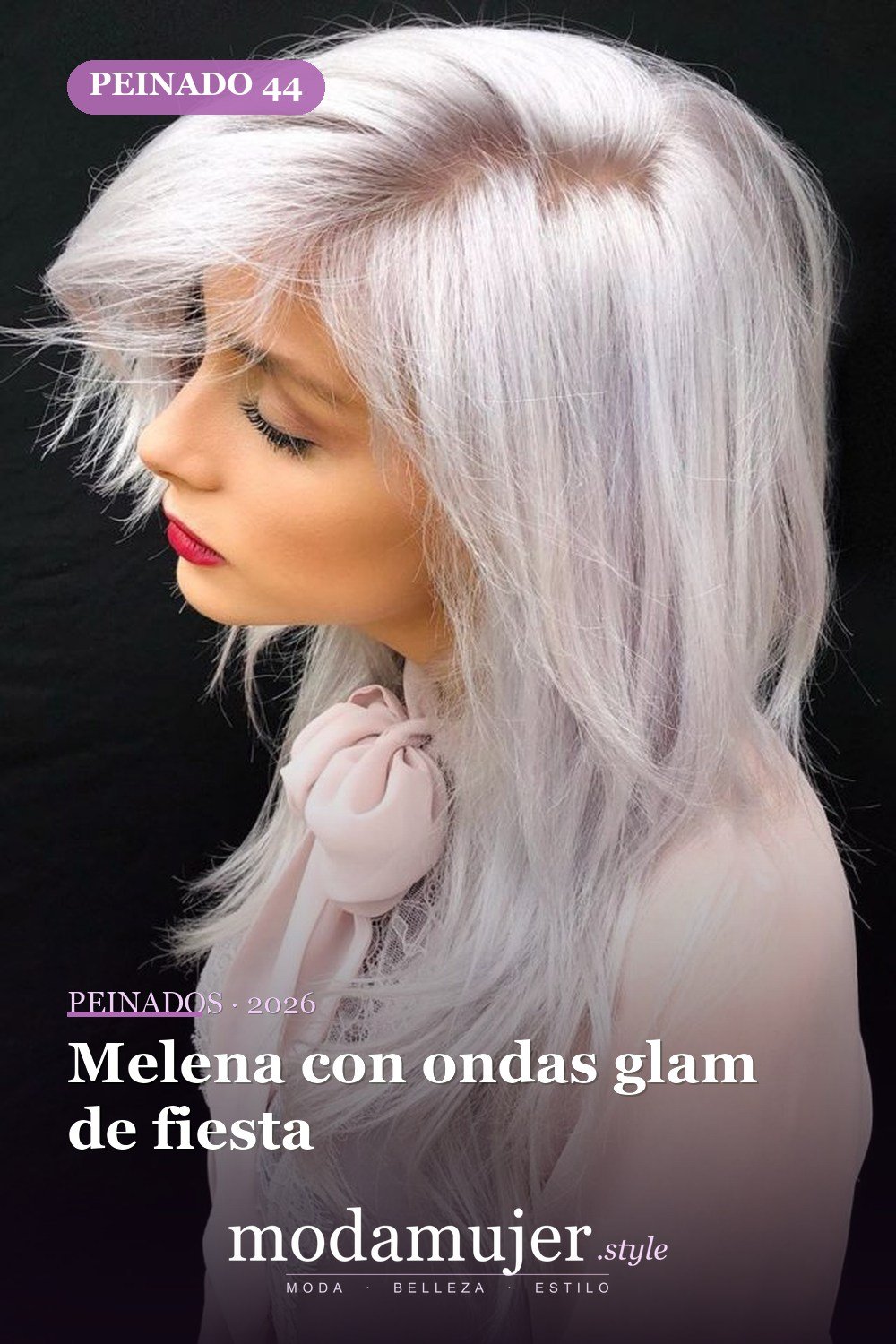 Melena con ondas glam de fiesta — 52 fantásticas ideas escalonadas de peinados