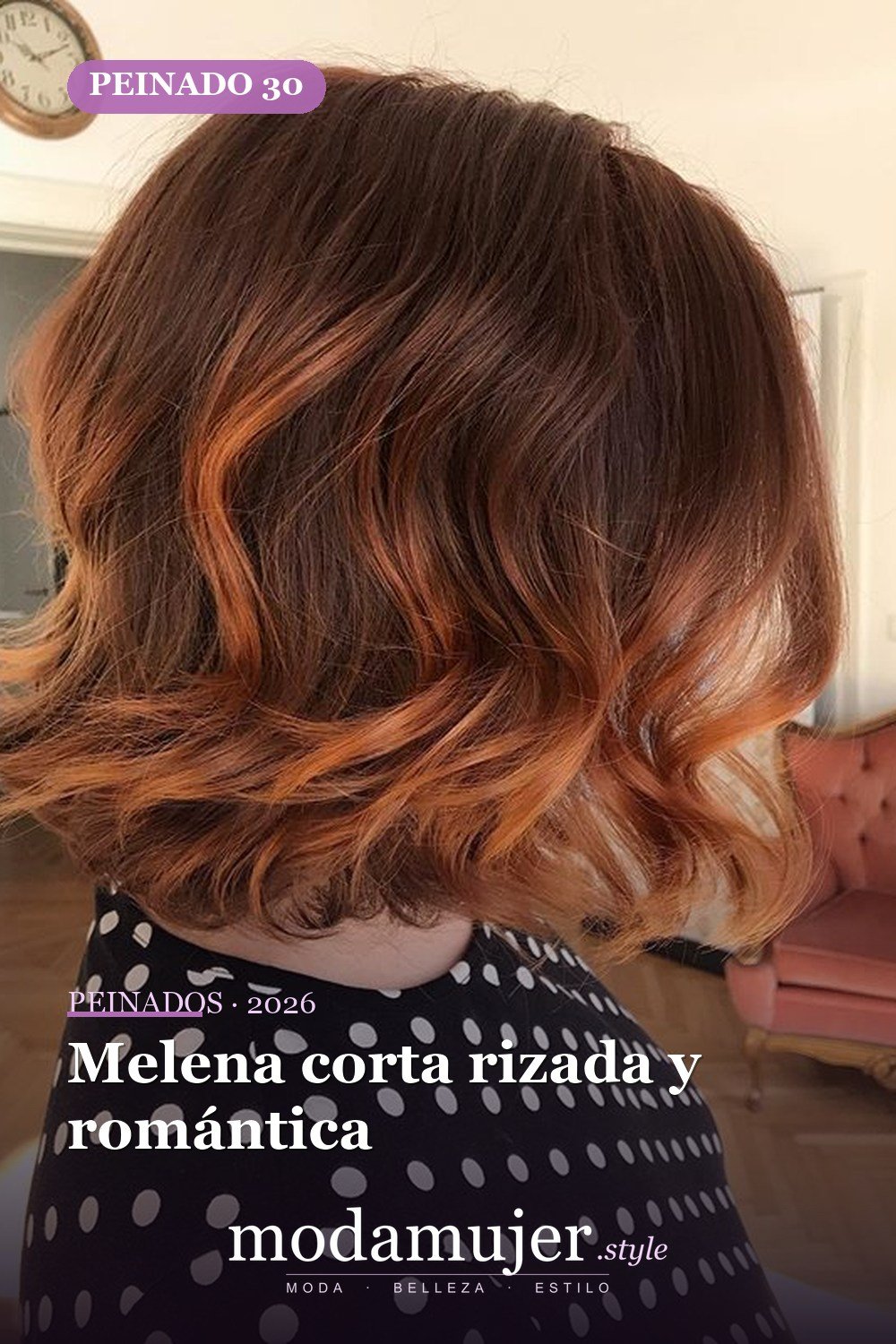 Melena corta rizada y romántica — 53 opciones de peinados rizos cortos
