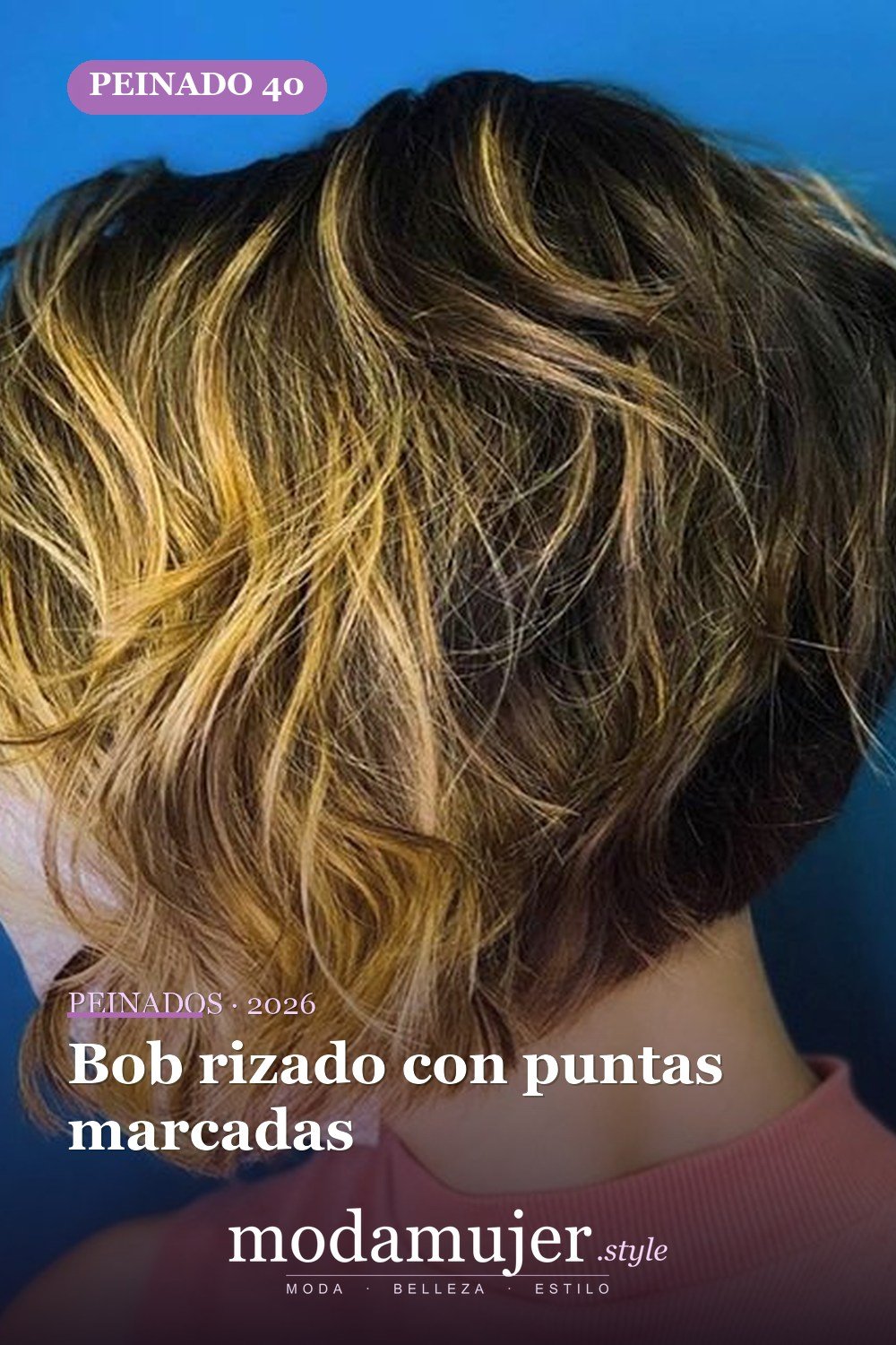 Bob rizado con puntas marcadas — 53 opciones de peinados rizos cortos