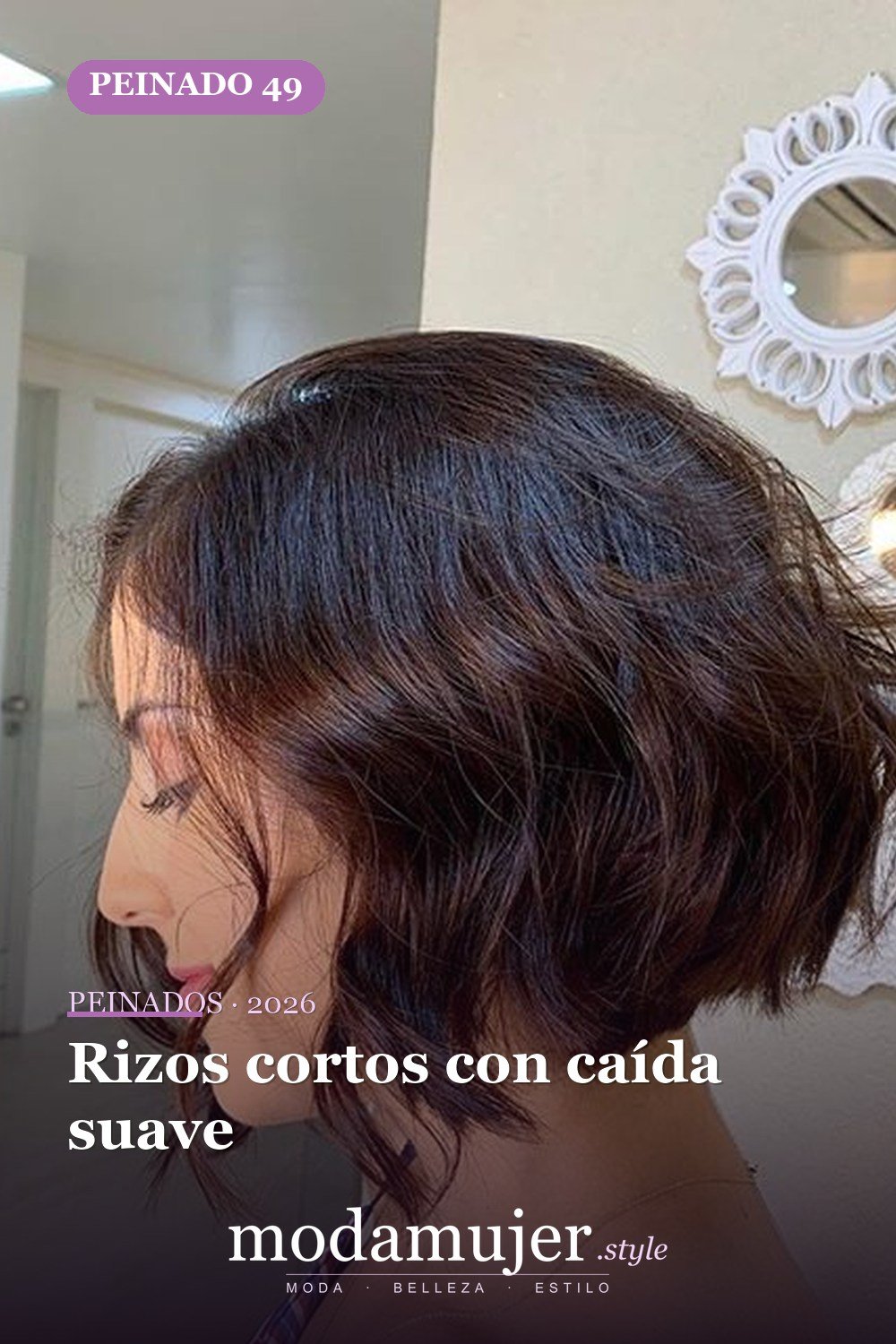 Rizos cortos con caída suave — 53 opciones de peinados rizos cortos