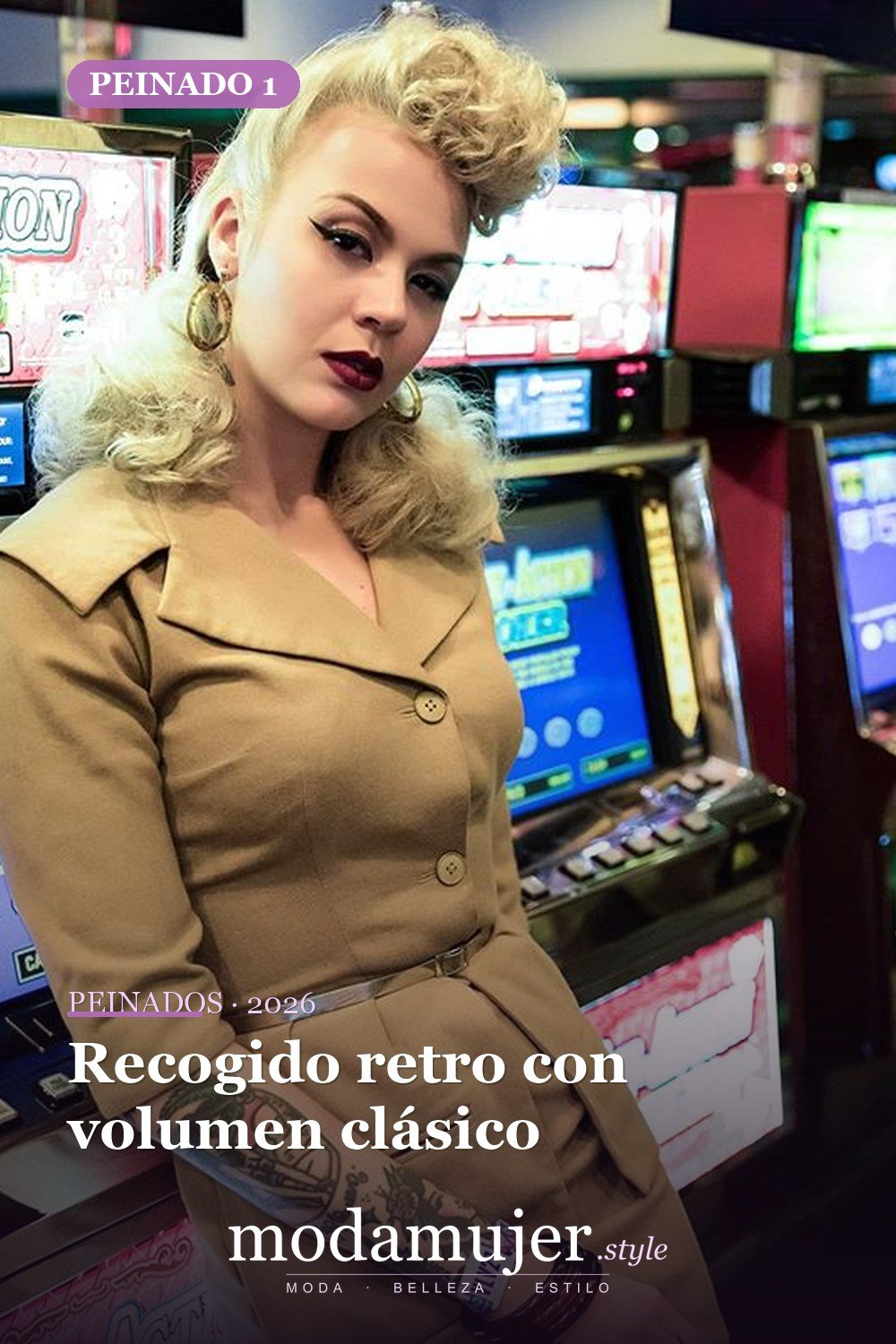 Recogido retro con volumen clásico — 54 mejores peinados estilo años 50: rockabilly y pin-up