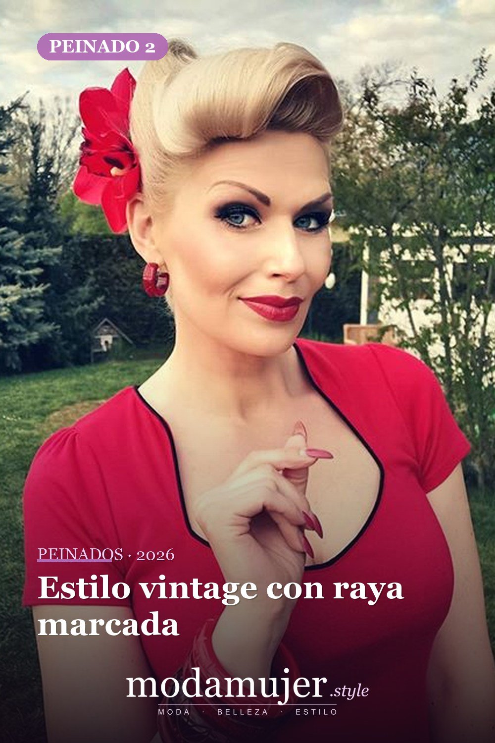 Estilo vintage con raya marcada — 54 mejores peinados estilo años 50: rockabilly y pin-up