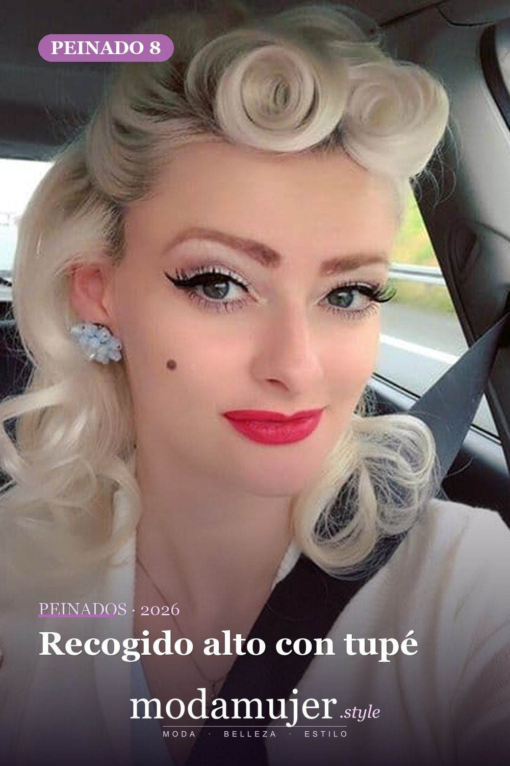 Recogido alto con tupé — 54 mejores peinados estilo años 50: rockabilly y pin-up