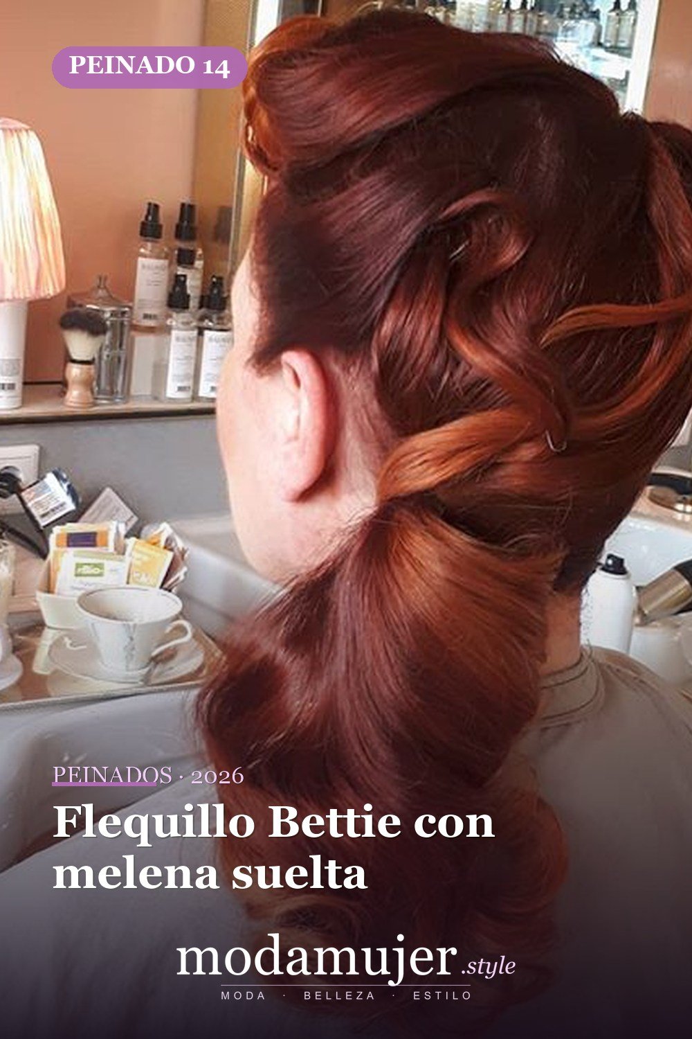 Flequillo Bettie con melena suelta — 54 mejores peinados estilo años 50: rockabilly y pin-up