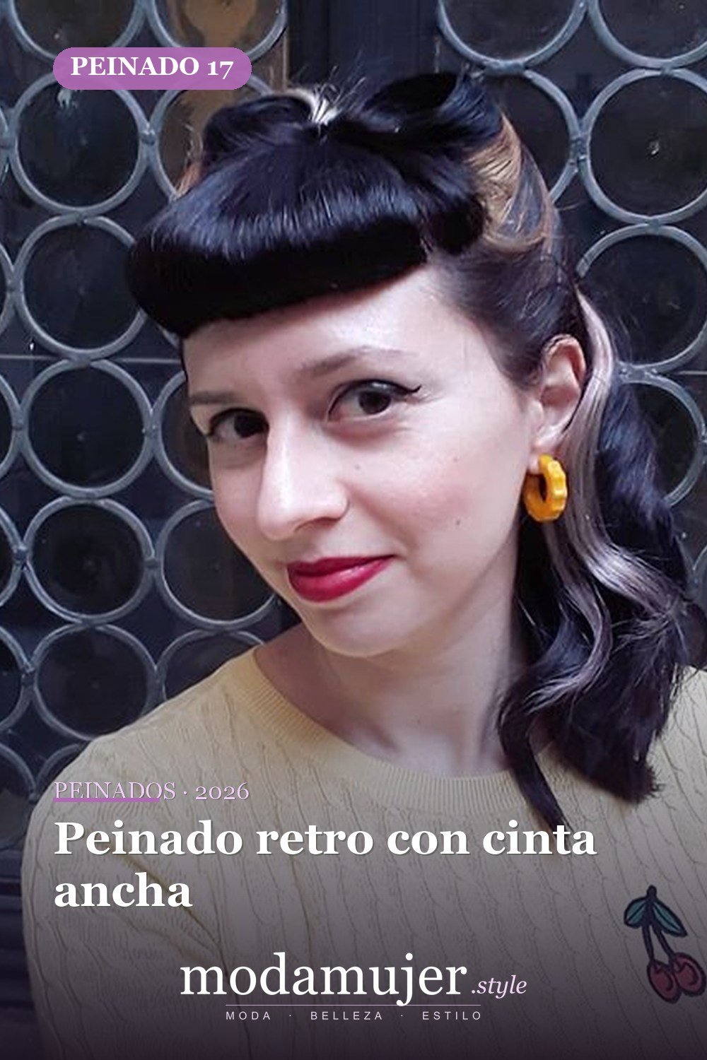 Peinado retro con cinta ancha — 54 mejores peinados estilo años 50: rockabilly y pin-up