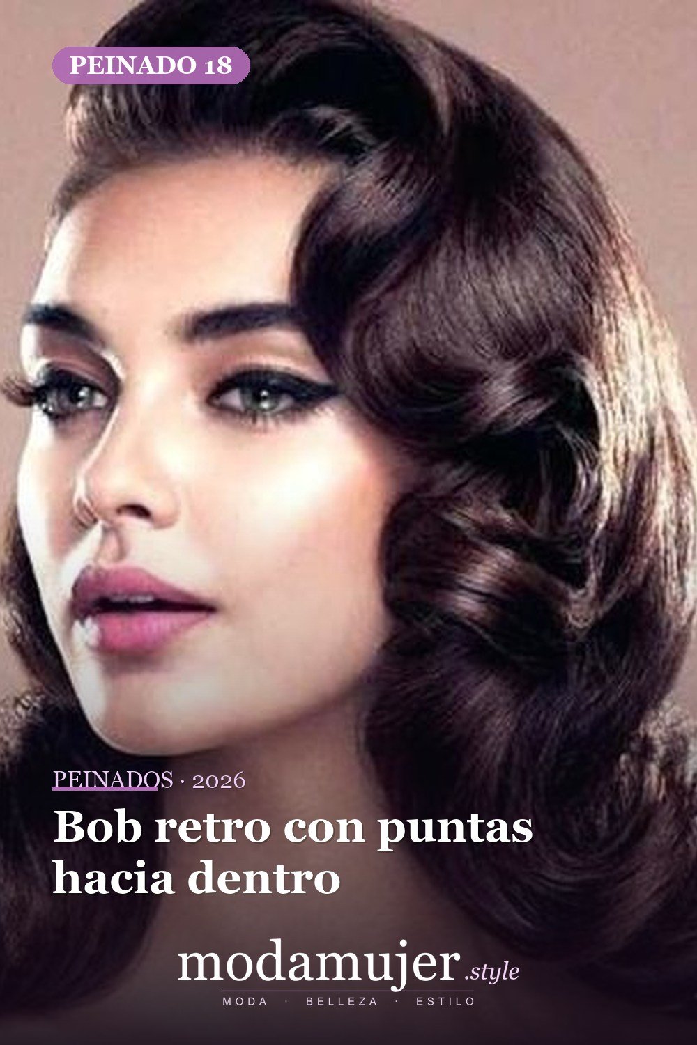 Bob retro con puntas hacia dentro — 54 mejores peinados estilo años 50: rockabilly y pin-up
