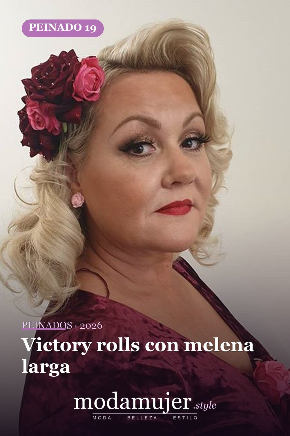 Victory rolls con melena larga — 54 mejores peinados estilo años 50: rockabilly y pin-up