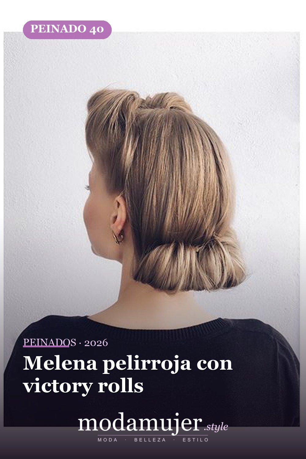 Melena pelirroja con victory rolls — 54 mejores peinados estilo años 50: rockabilly y pin-up