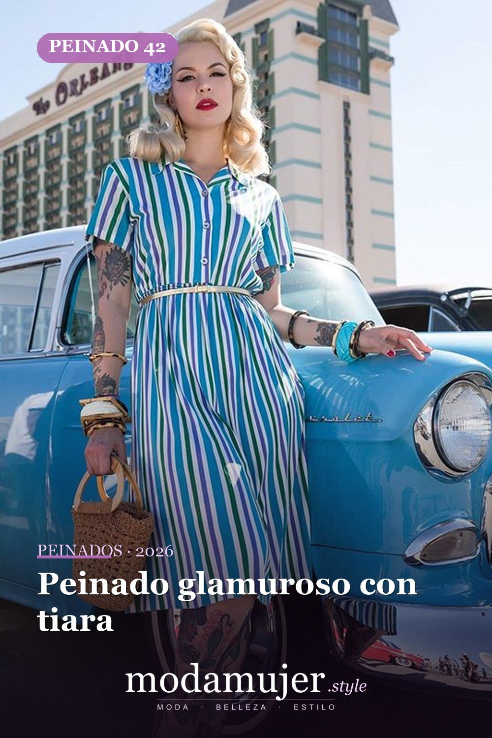 Peinado glamuroso con tiara — 54 mejores peinados estilo años 50: rockabilly y pin-up
