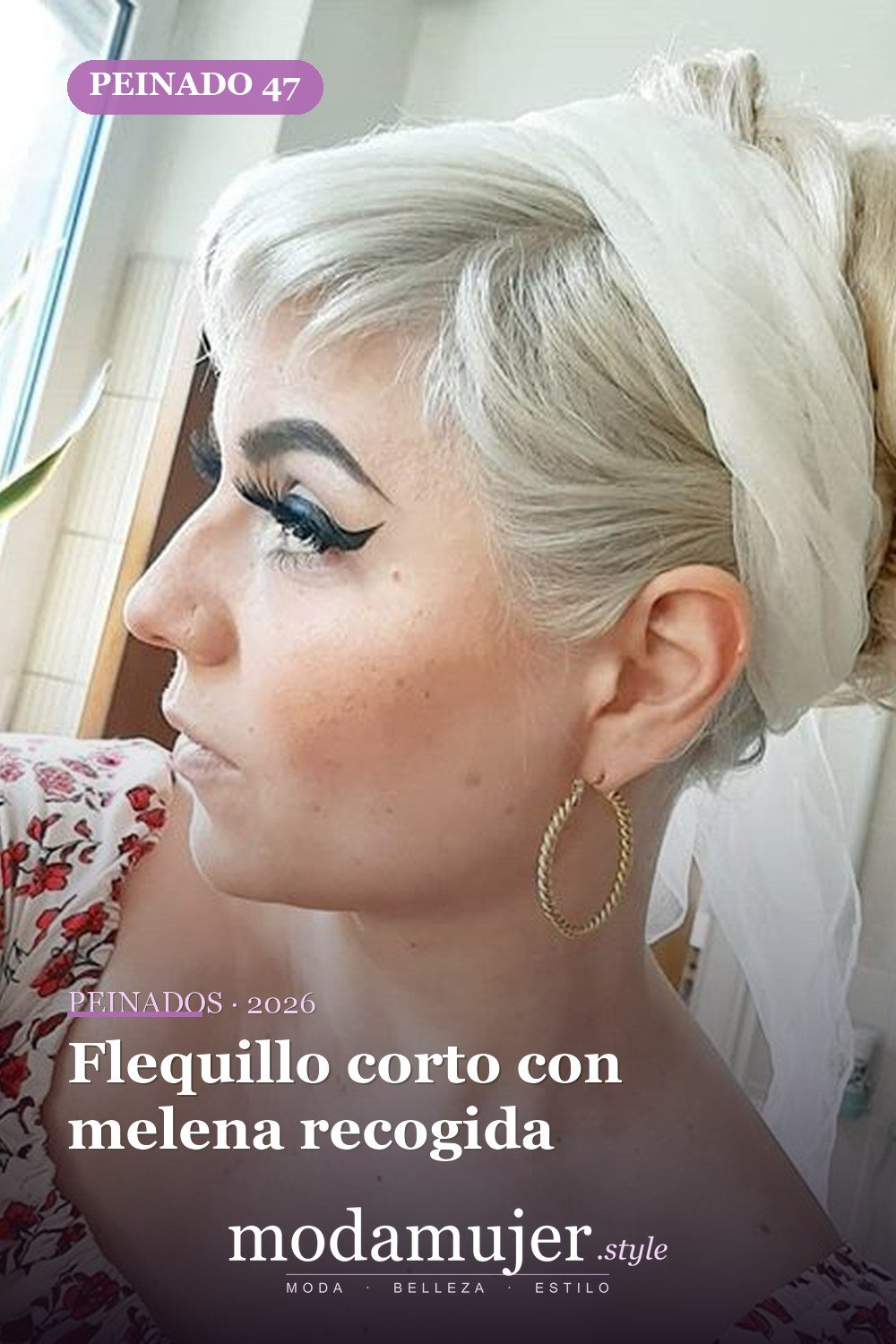 Flequillo corto con melena recogida — 54 mejores peinados estilo años 50: rockabilly y pin-up