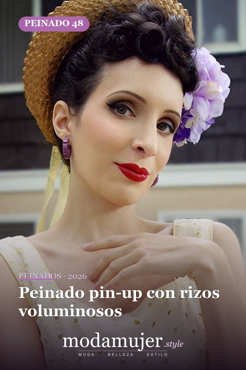 Peinado pin-up con rizos voluminosos — 54 mejores peinados estilo años 50: rockabilly y pin-up