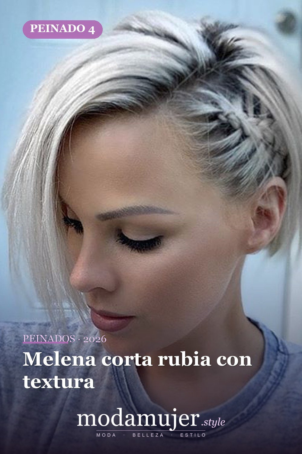 Melena corta rubia con textura — 54 peinados cortos rubios de moda