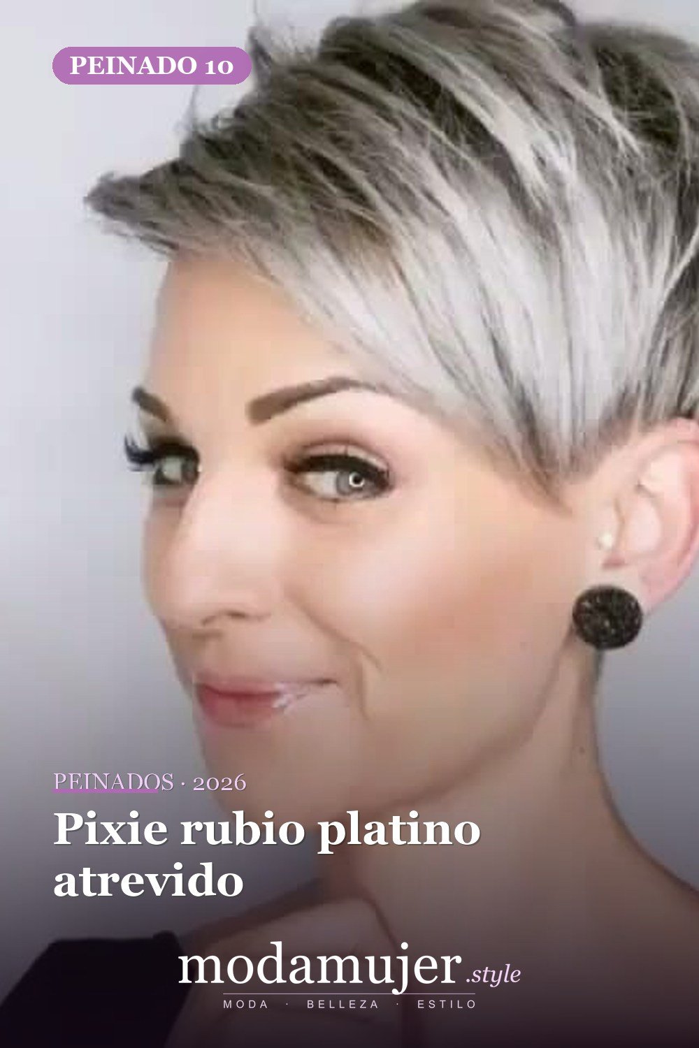 Pixie rubio platino atrevido — 54 peinados cortos rubios de moda