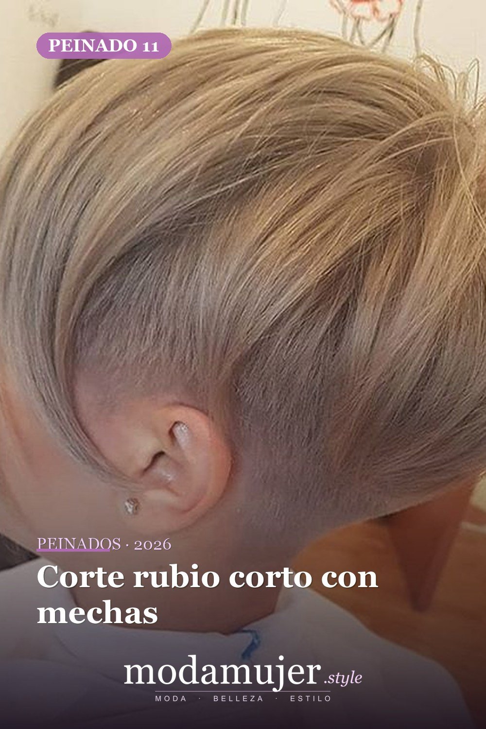 Corte rubio corto con mechas — 54 peinados cortos rubios de moda