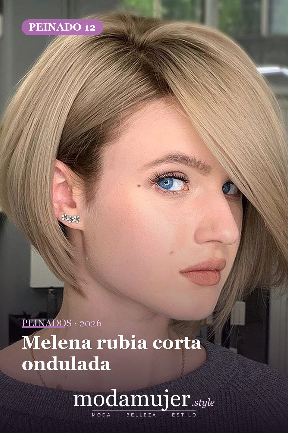Melena rubia corta ondulada — 54 peinados cortos rubios de moda