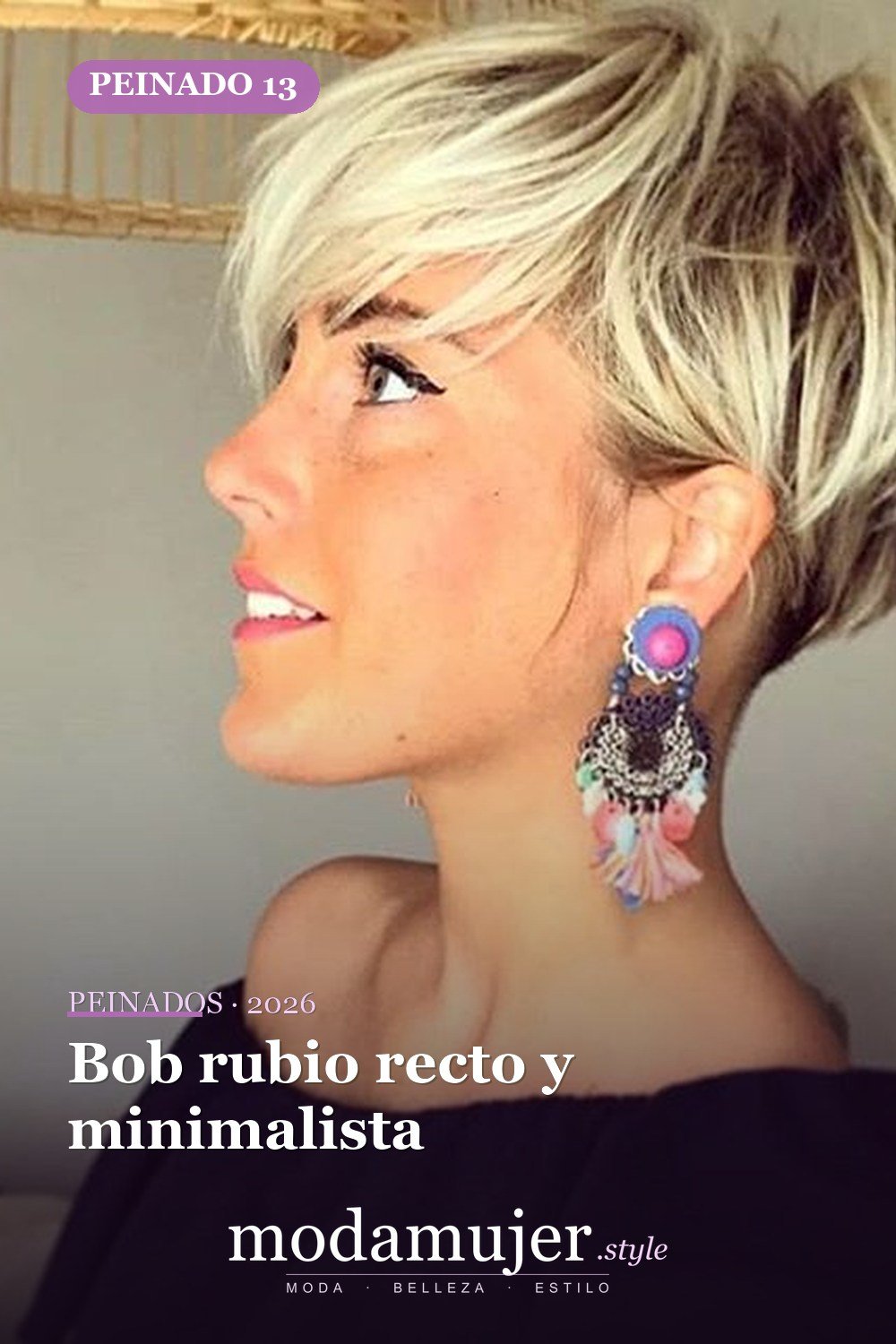 Bob rubio recto y minimalista — 54 peinados cortos rubios de moda