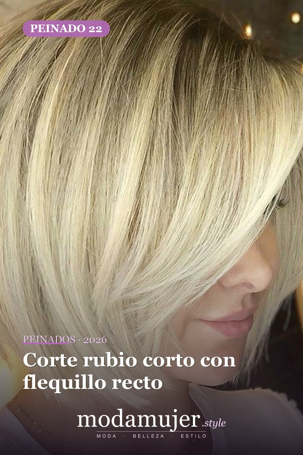 Corte rubio corto con flequillo recto — 54 peinados cortos rubios de moda