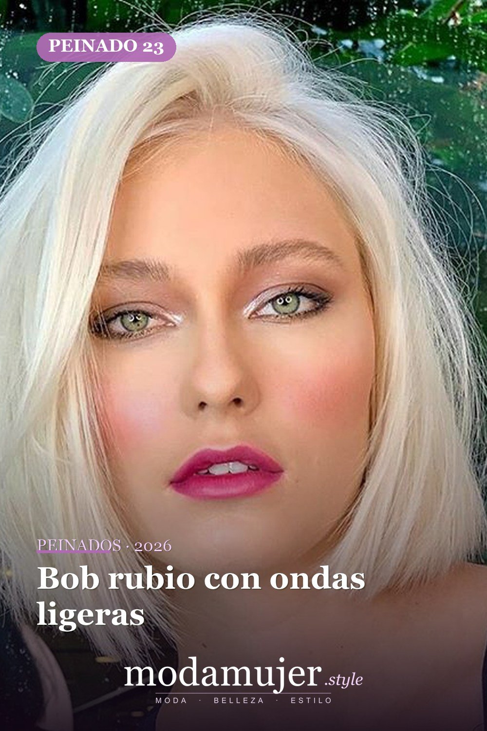 Bob rubio con ondas ligeras — 54 peinados cortos rubios de moda