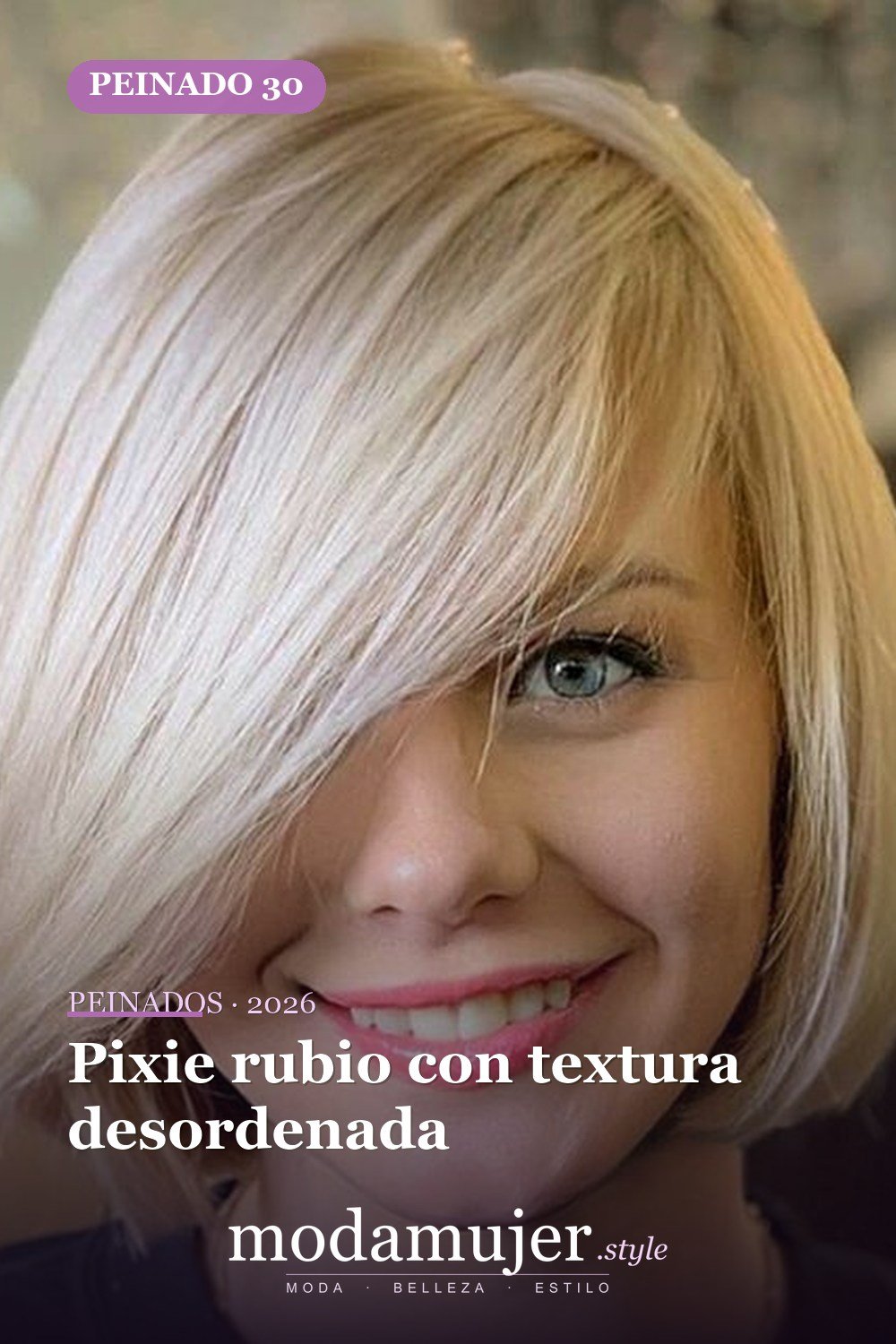 Pixie rubio con textura desordenada — 54 peinados cortos rubios de moda