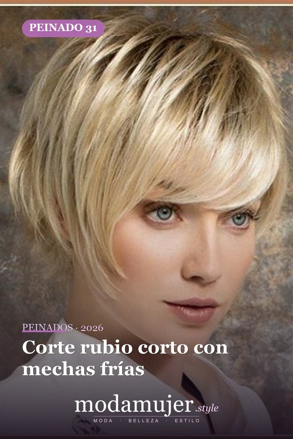 Corte rubio corto con mechas frías — 54 peinados cortos rubios de moda