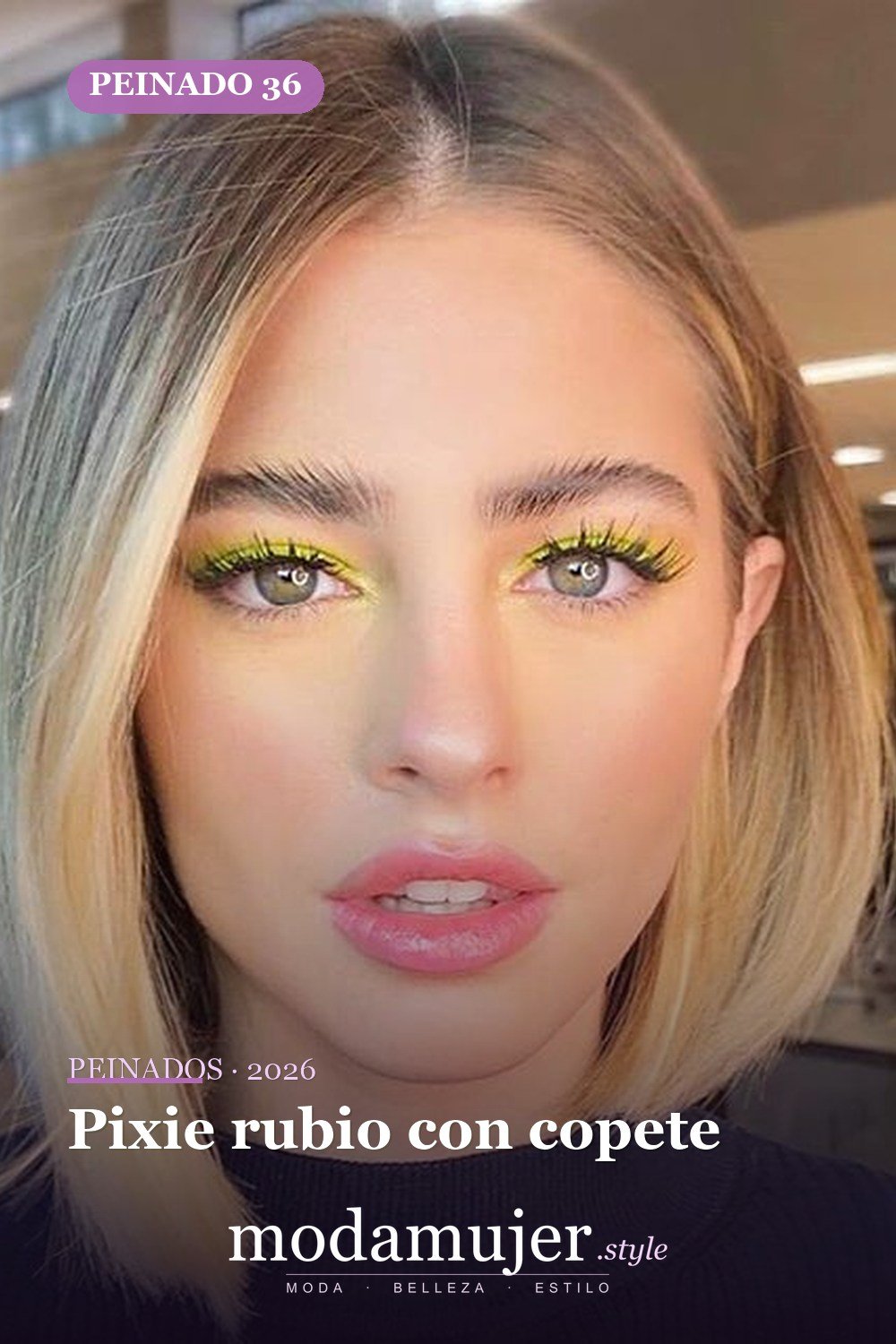 Pixie rubio con copete — 54 peinados cortos rubios de moda