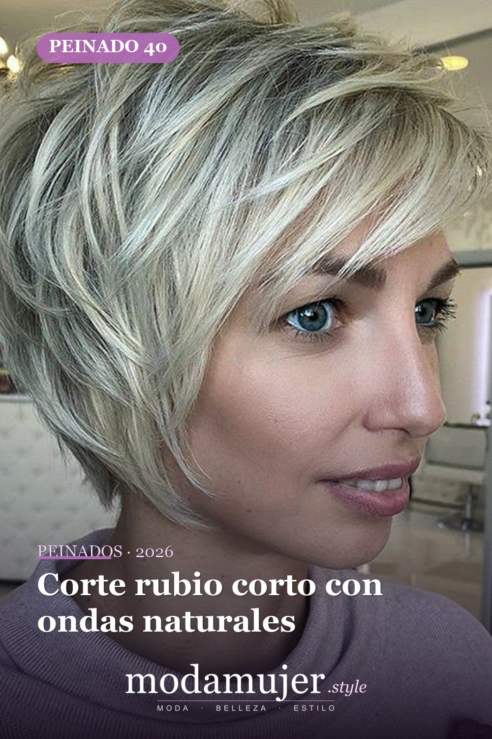 Corte rubio corto con ondas naturales — 54 peinados cortos rubios de moda
