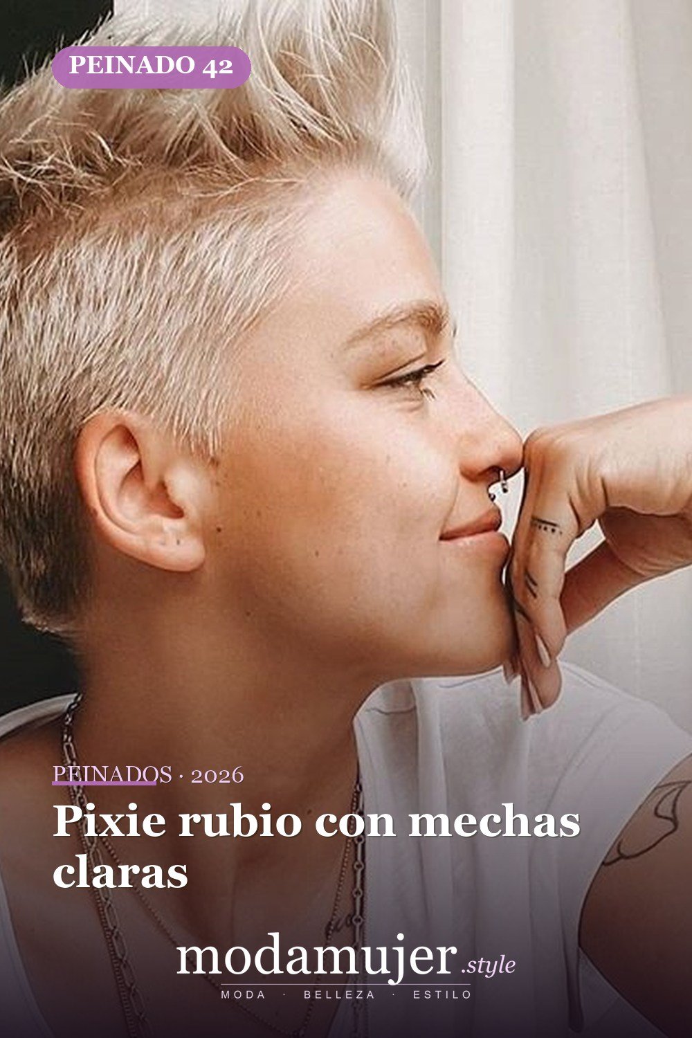 Pixie rubio con mechas claras — 54 peinados cortos rubios de moda