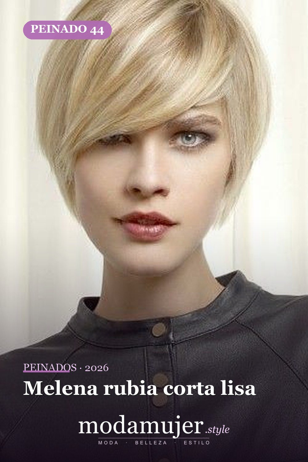 Melena rubia corta lisa — 54 peinados cortos rubios de moda