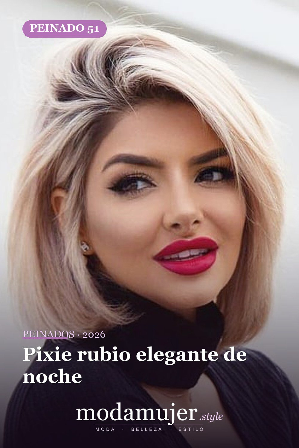 Pixie rubio elegante de noche — 54 peinados cortos rubios de moda