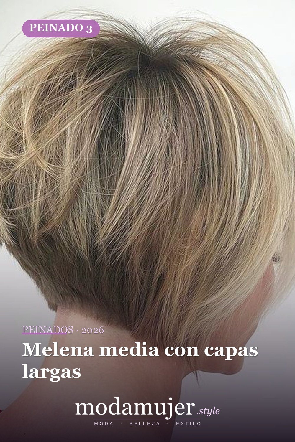 Melena media con capas largas — 54 peinados de moda de 40 para mujeres